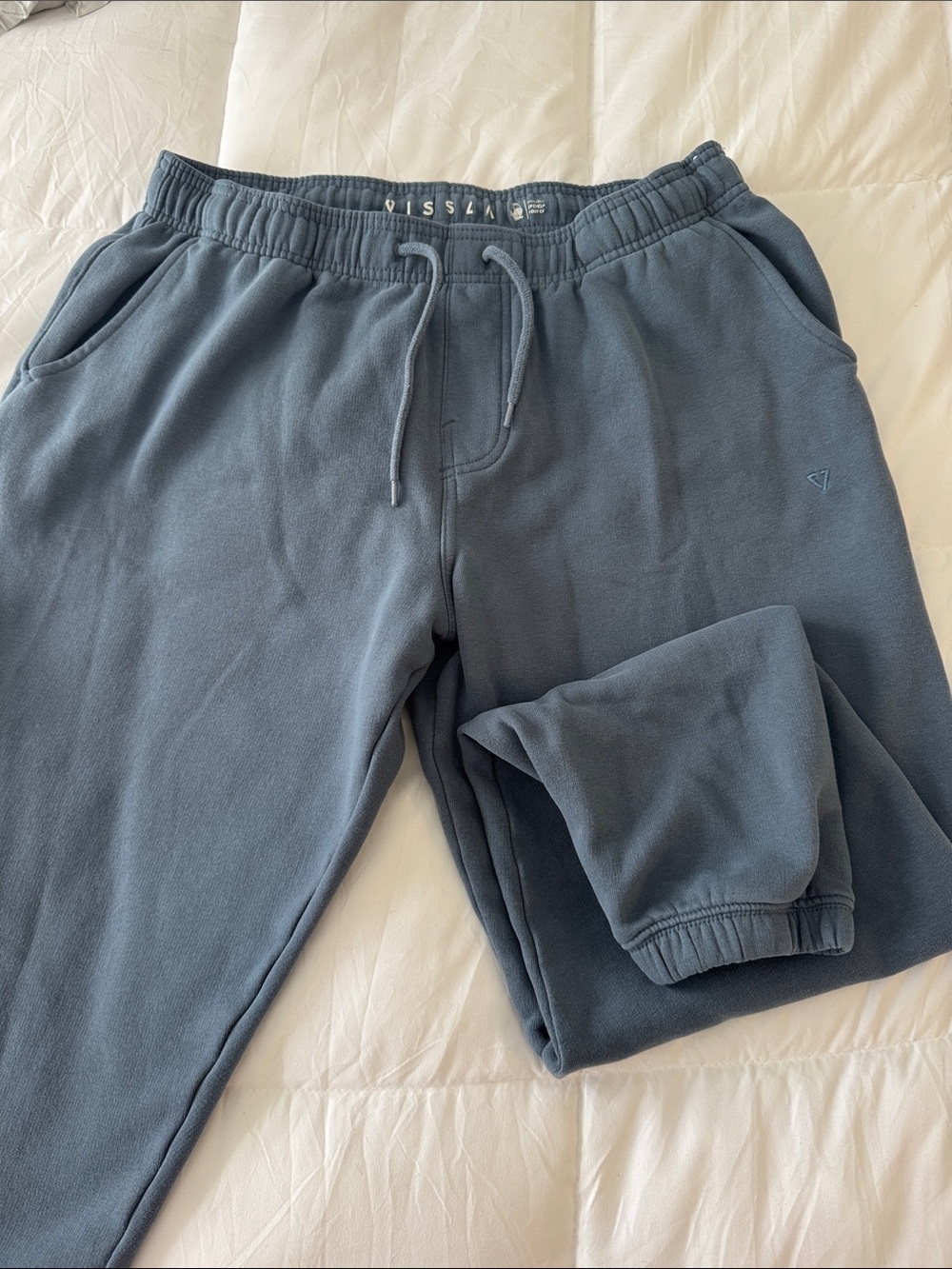 VISSLA Slate Blue Drawstring Joggers
